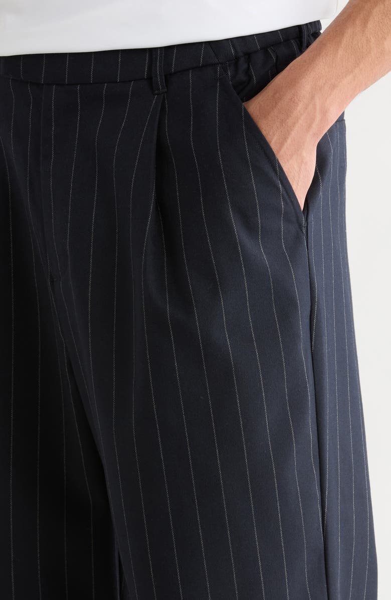 Malbon Golf Emmett Pleated Straight Leg Pants, Alternate, color, Navy