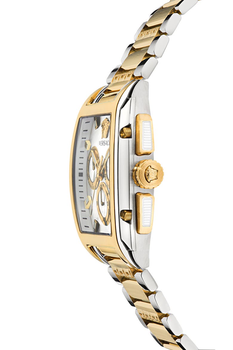 Dominus Chronograph Bracelet Watch, 42mm x 50mm, Alternate, color, TWO TONE