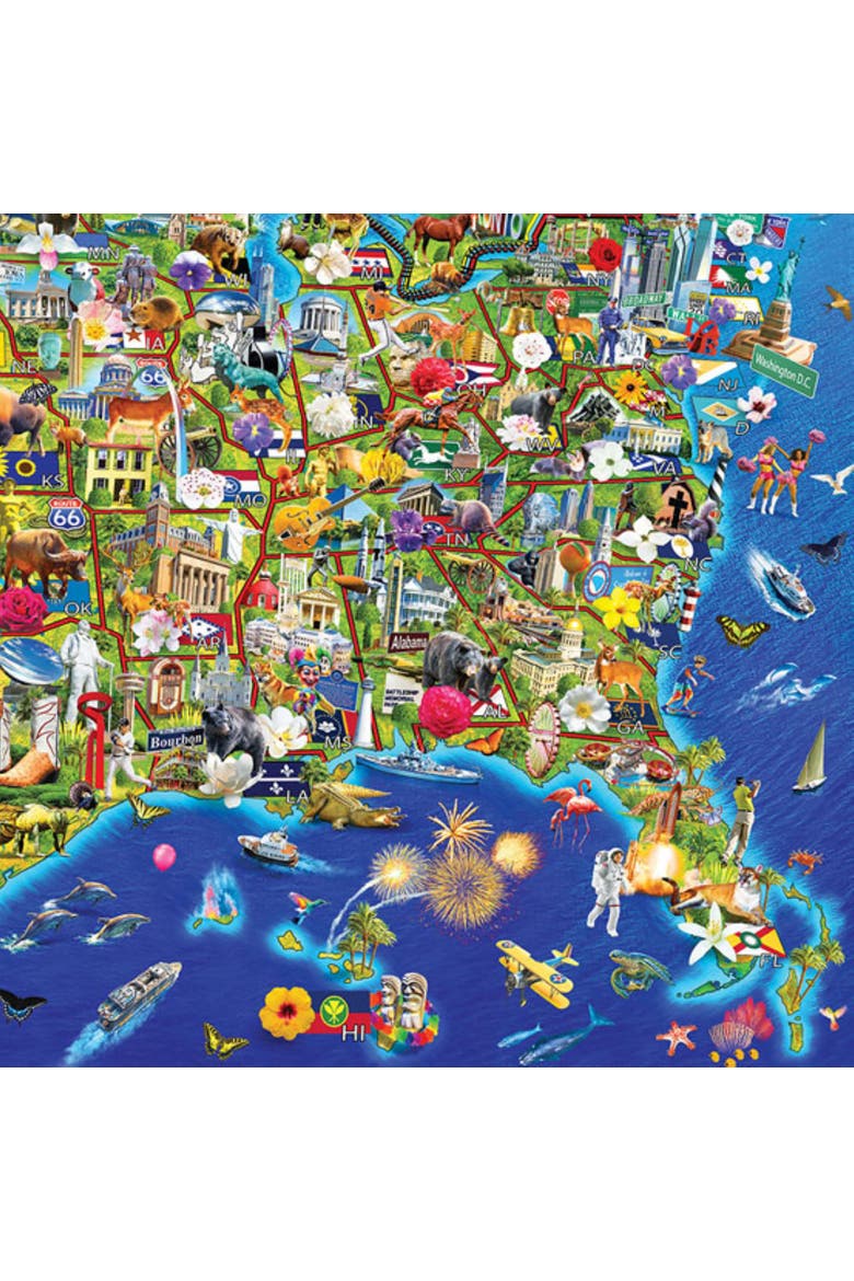US Wonders 2000 Piece Puzzle, Alternate, color, Multicolored