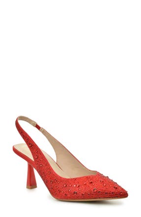 Nicole Miller Rhinestone Slingback Pump in RED BLING · Shoes from Nordstrom Rack in a $129.93 outfit