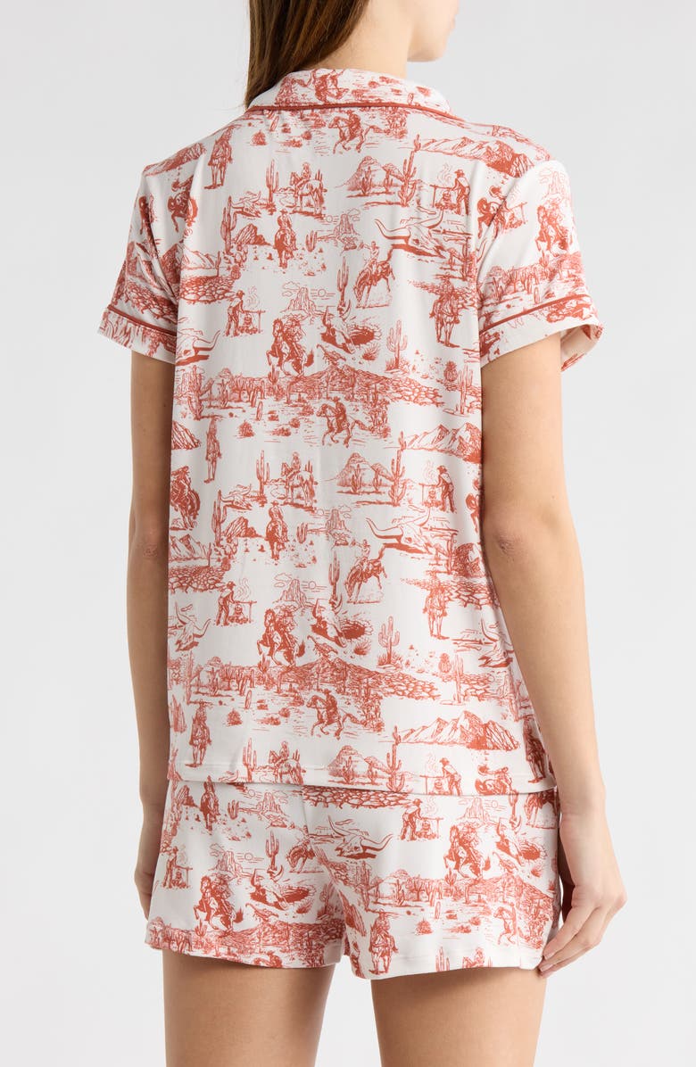 ENZOS INACTIVE WEAR Dixie Cowboy Toile Short Pajamas, Alternate, color,