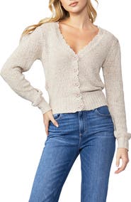 PAIGE Joyce Cotton Blend Slub Cardigan
