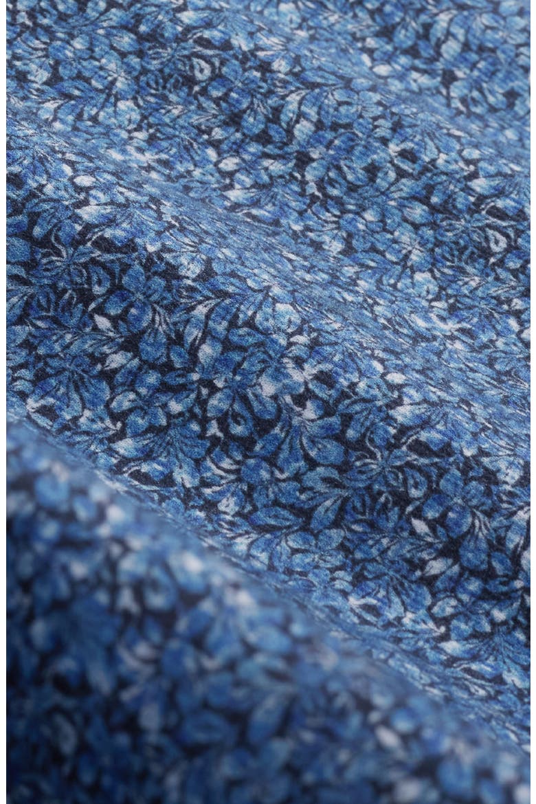 Alvin Shaped Fit Print Cotton Shirt, Alternate, color, MARINE BLUE