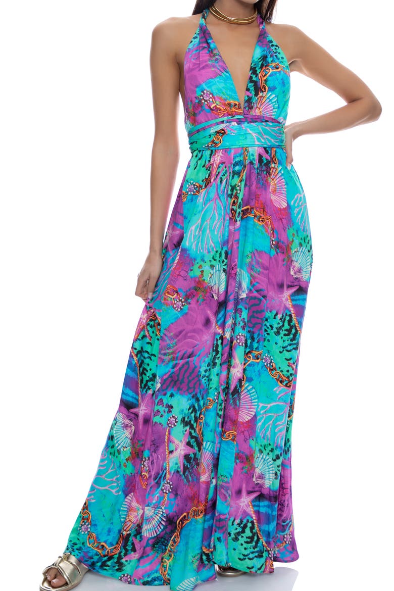 Convertible Maxi Dress, Main, color, Aquamarine