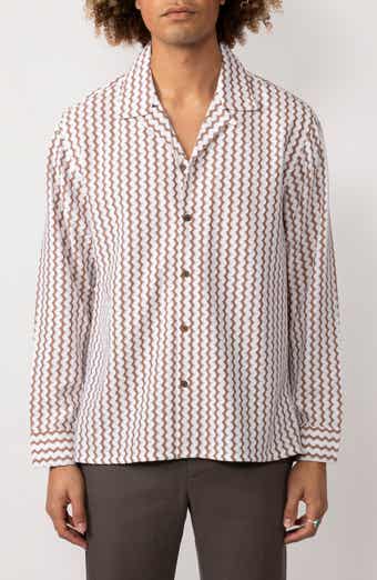 Raga Man Ekansh Rickrack Stripe Button-Up Shirt