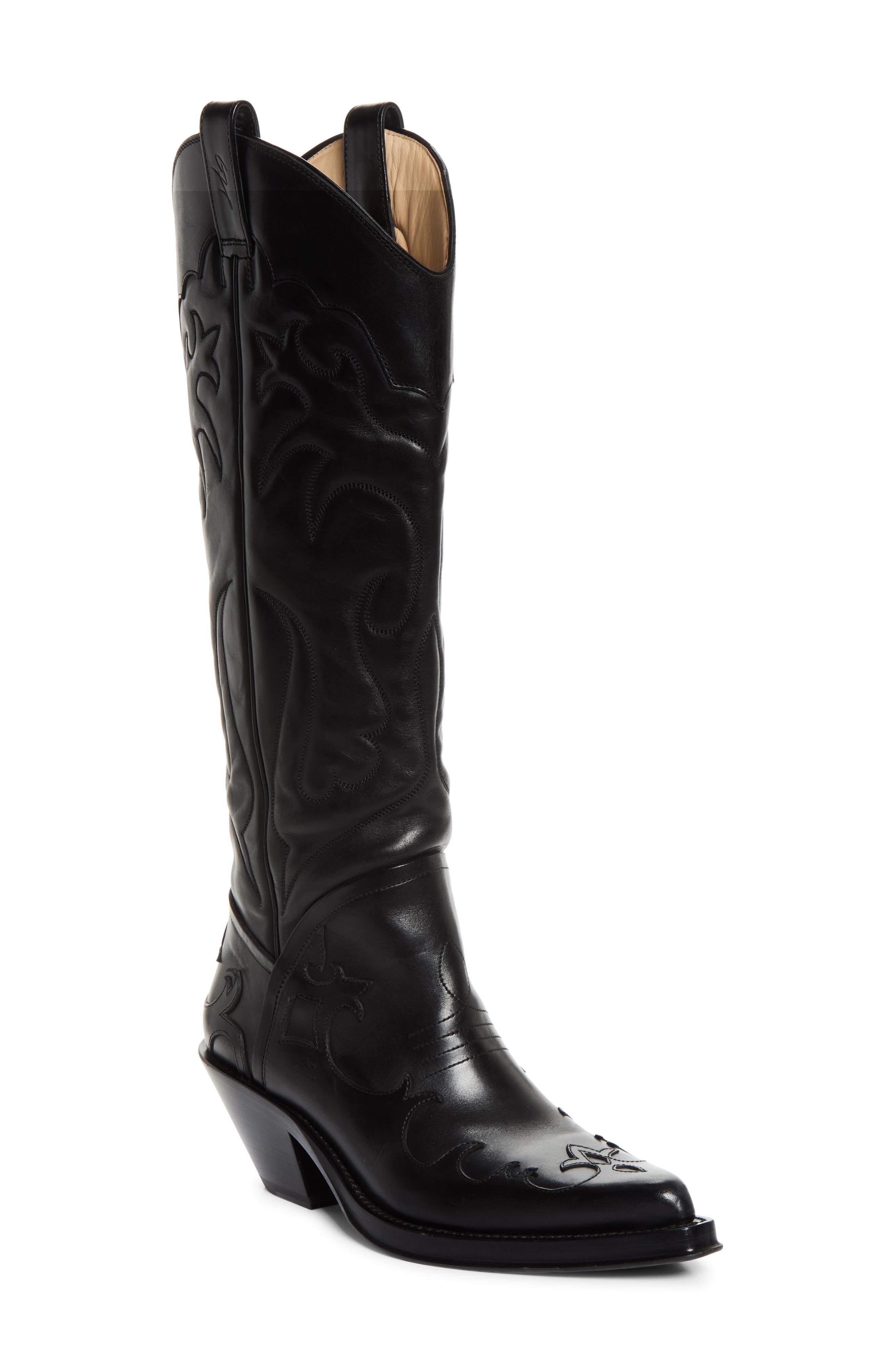 Capitana Western Boot, Main, color, BLACK