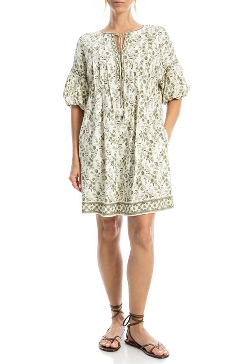 Floral Puff Sleeve Shift Dress