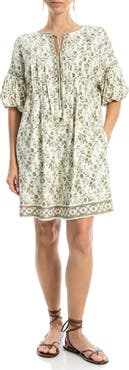 MAX STUDIO Floral Puff Sleeve Shift Dress