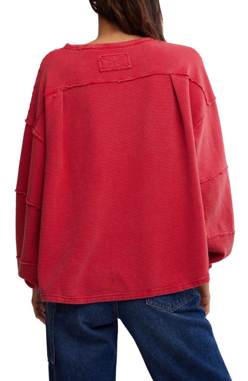 Shop Free People Total Eclipse Oversize T-shirt In Strawberry