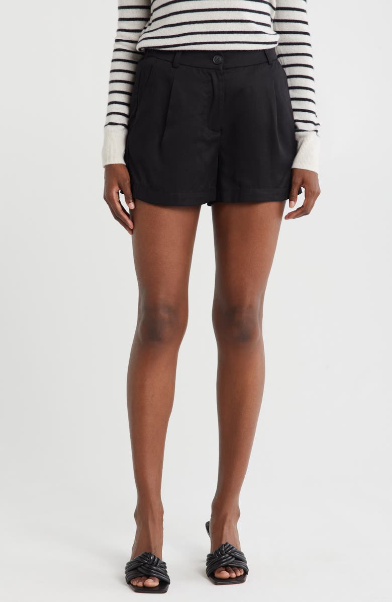 T Tahari Fly Front Shorts, Main, color, 