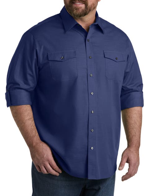 Big & Tall Slub Officer Sport Shirt