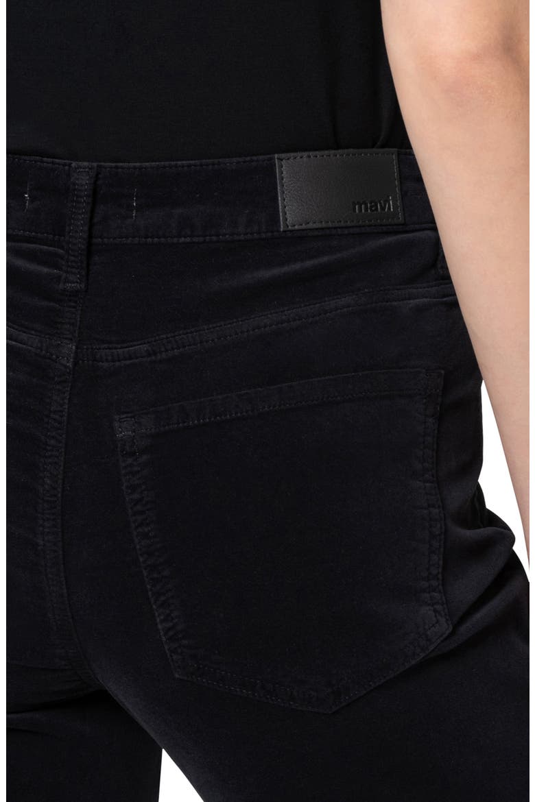 New York High Waist Ankle Straight Leg Velvet Pants, Alternate, color, BLACK VELVET