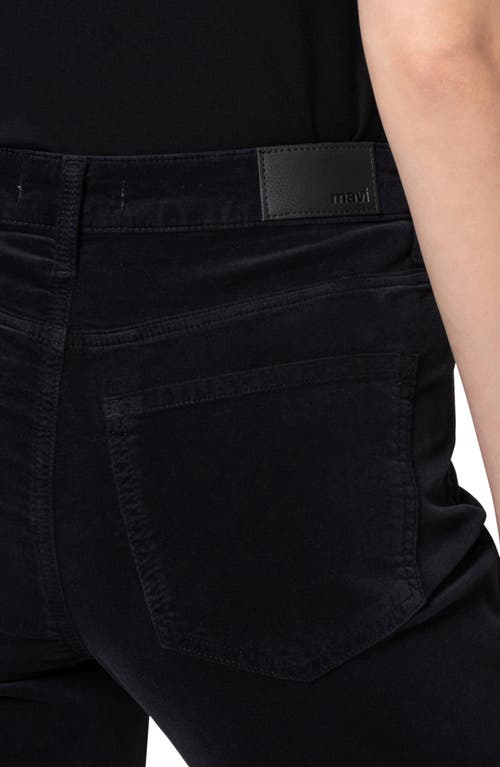 Mavi Jeans New York High Waist Ankle Straight Leg Velvet Pants In Black