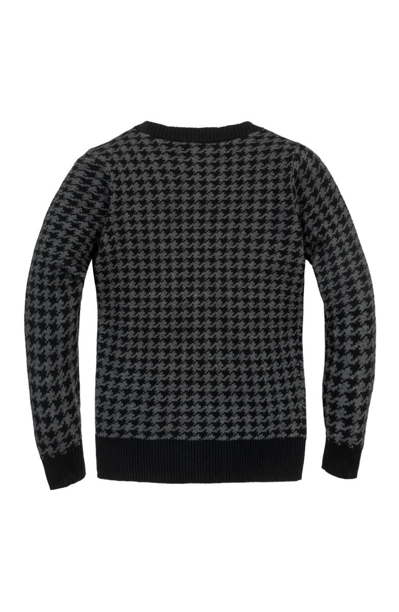 Hope & Henry Baby Boys' Organic Intarsia Crew Neck Sweater, Infant, Alternate, color, Black And Charcoal Houndstooth