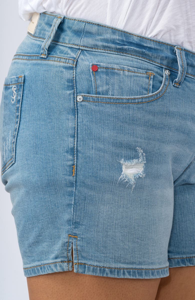 SLINK Jeans Side Vent Denim Shorts, Alternate, color, 