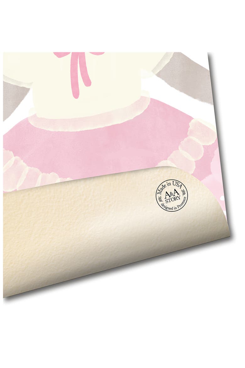 Ballerina Bunny Vinyl Mat, Alternate, color, WHITE