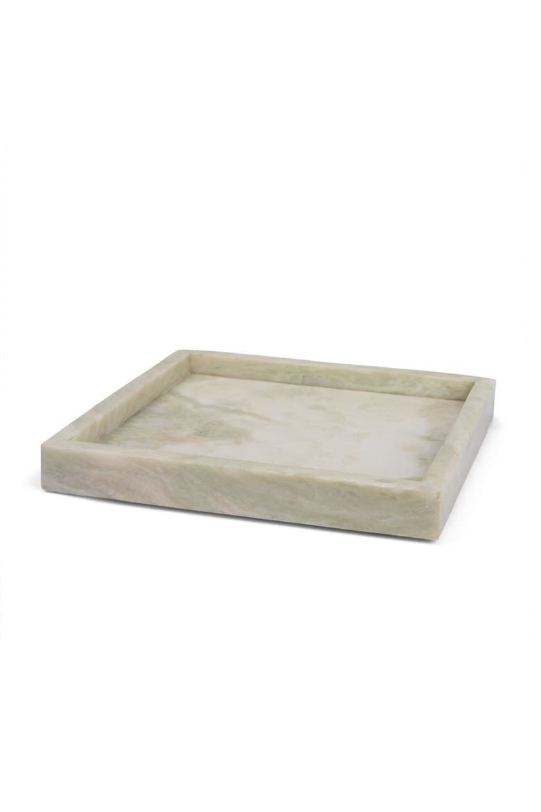 Stratus Marble Square Decorative Tray, Main, color, White