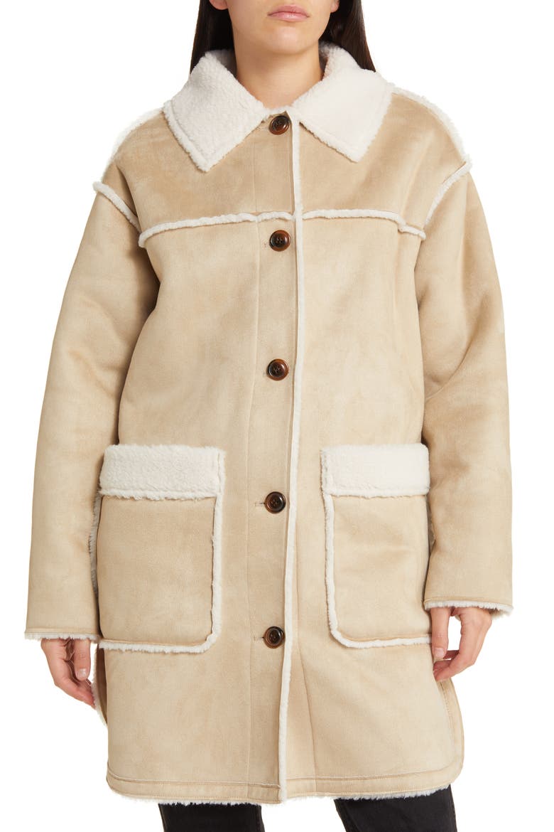 Takara Fleece Coat, Main, color, SAN