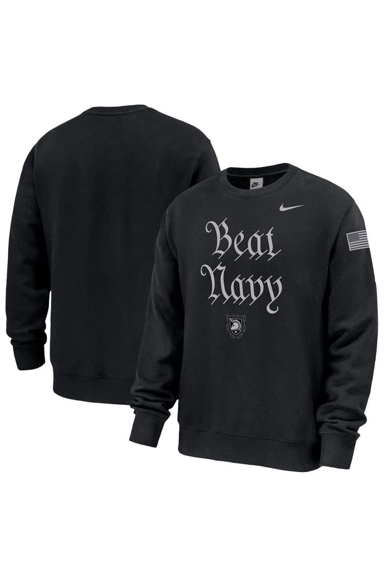 Men's Nike Black Army Black Knights Army 250 Collection Club Fleece Sweatshirt, Alternate, color, Black