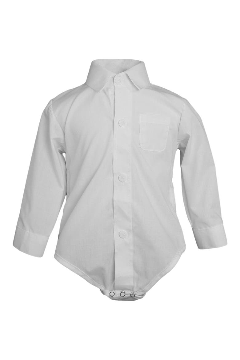 Long Sleeve Bodysuit, Main, color, WHITE