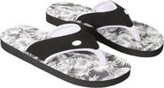 Animal Swish Palm Print Flip Flops