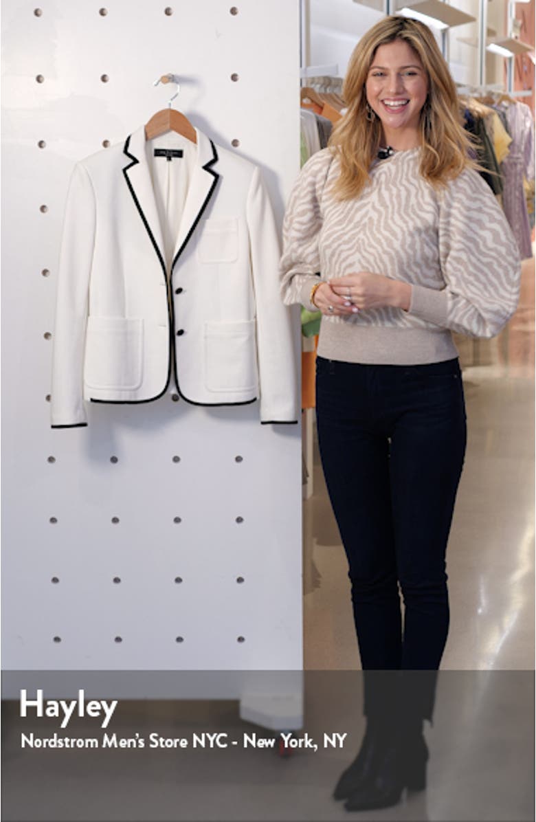 Nancie Cotton Blend Piqué Blazer, sales video thumbnail
