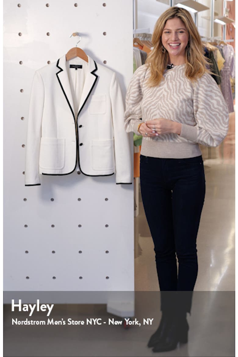 Nancie Cotton Blend Piqué Blazer video