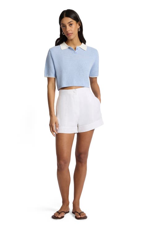 Cropped Knit Polo