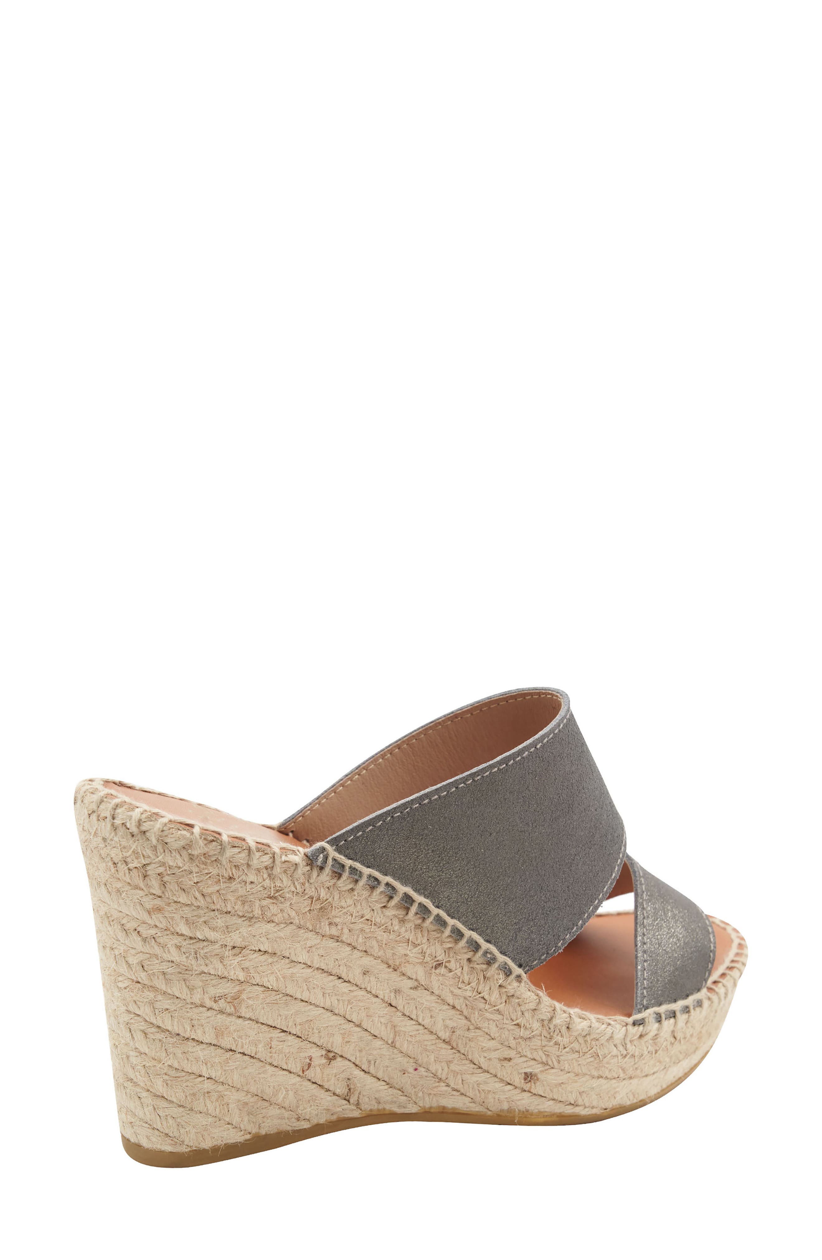 Celeste Platform Wedge Sandal, Alternate, color, PEWTER