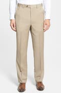 Berle Self Sizer Waist Flat Front Lightweight Plain Weave Classic Fit Trousers
