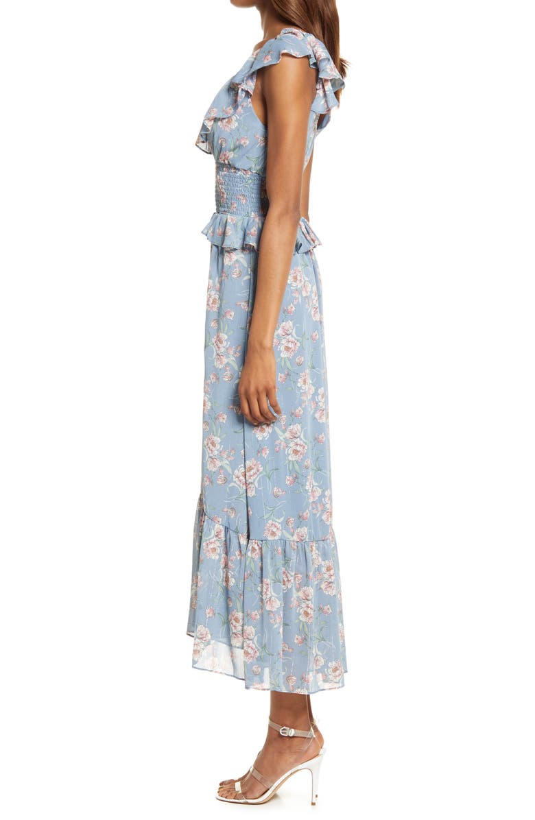 FLORET STUDIOS Luna Floral Smocked Midi Dress, Alternate, color,