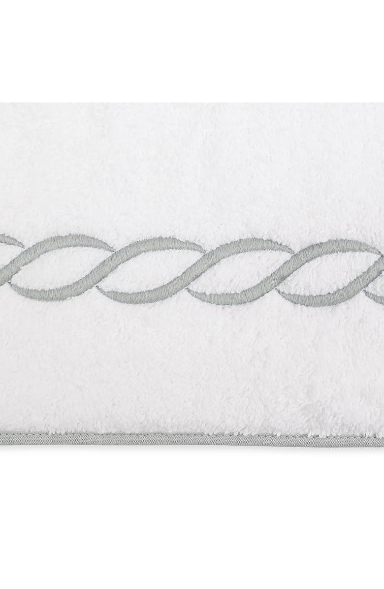 Matouk Classic Chain Wash Cloth, Alternate, color, Silver