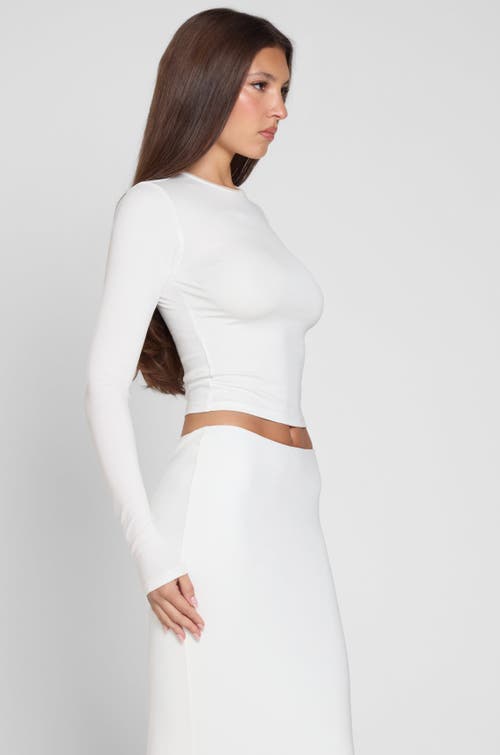 Leau Everyday Jersey Long Sleeve Top In White