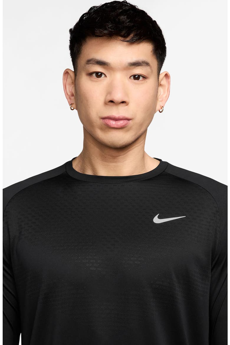 Advantage Dri-FIT Long Sleeve Performance T-Shirt, Alternate, color, BLACK/ REFLECTIVE SILVER
