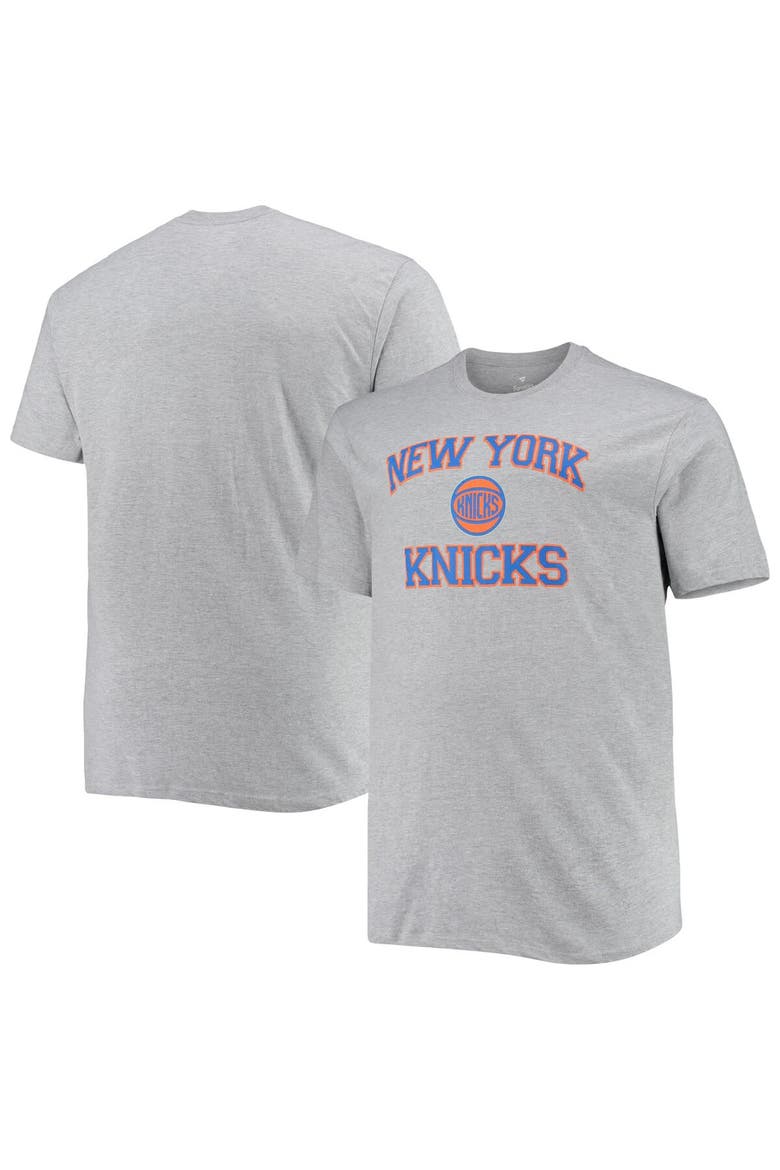 Men's Heathered Gray New York Knicks Big & Tall Heart & Soul T-Shirt, Alternate, color, Heather Gray