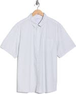 Brooks Brothers Sport Fit Geometric Print Short Sleeve Cotton Button-Down Shirt