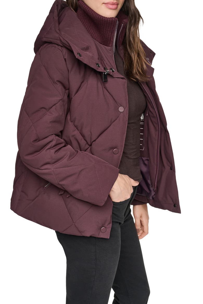 Wren Diamond Quilted Hooded Puffer Coat, Alternate, color, TWLGHT PRP