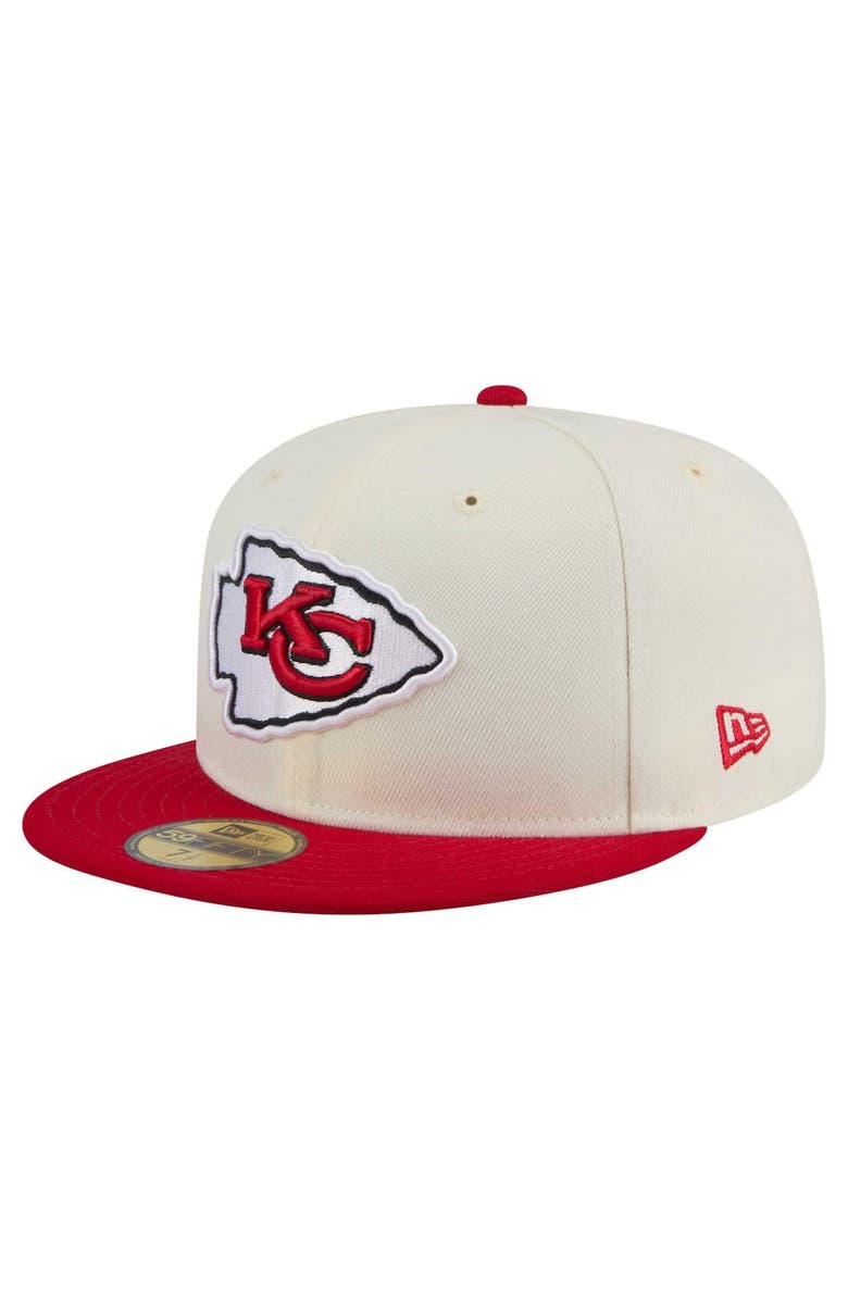 New Era Men's New Era White/Red Kansas City Chiefs Main 59FIFTY Fitted Hat, Main, color, White