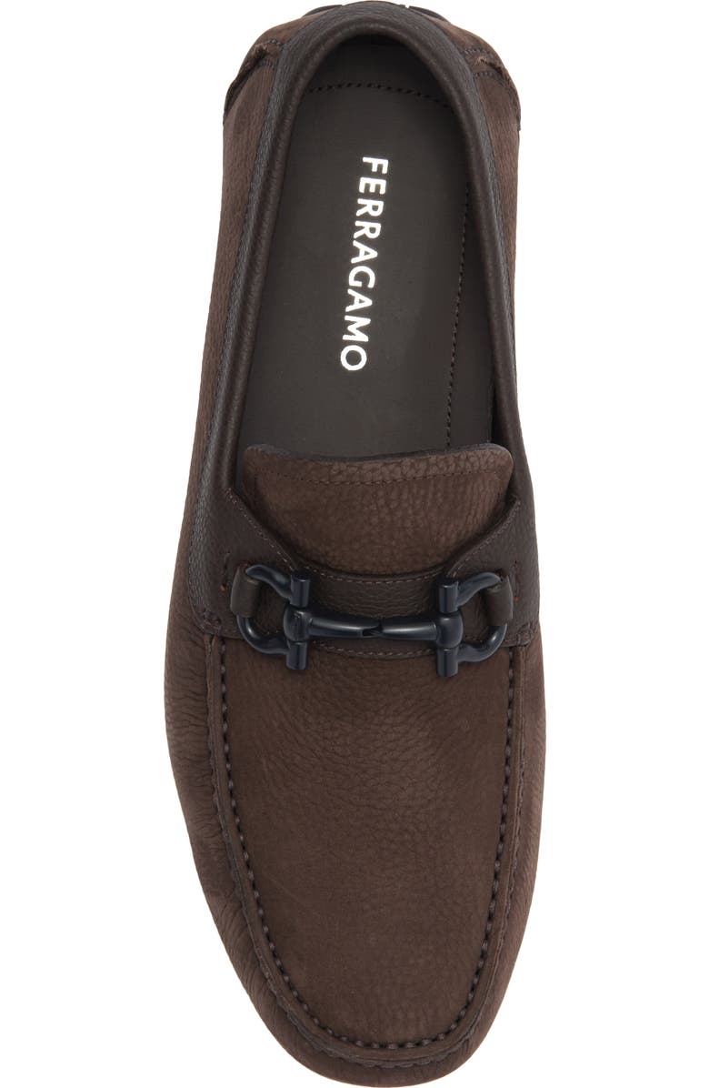FERRAGAMO Parigi Double Gancio Bit Driving Loafer, Alternate, color, Moro