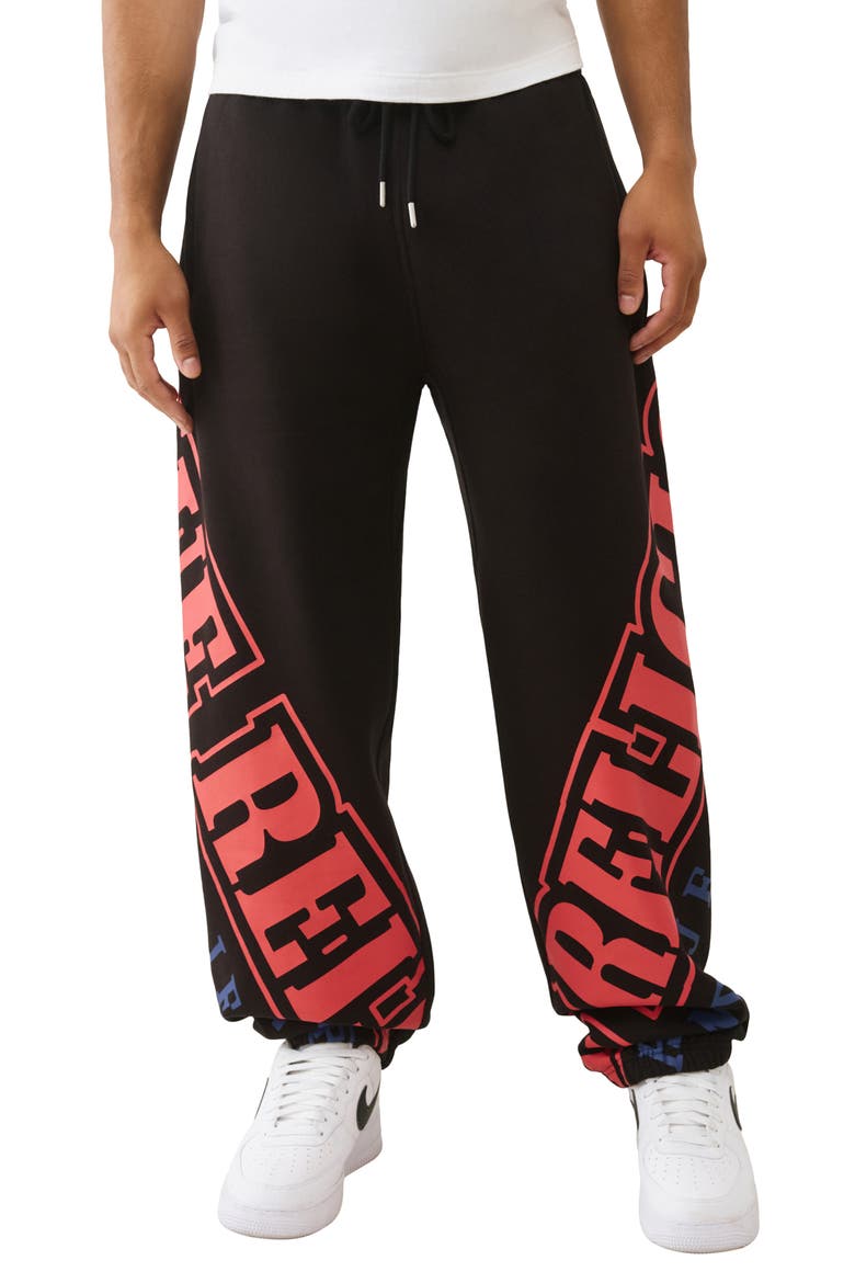 Overt Arch Logo Joggers, Main, color, JET BLACK