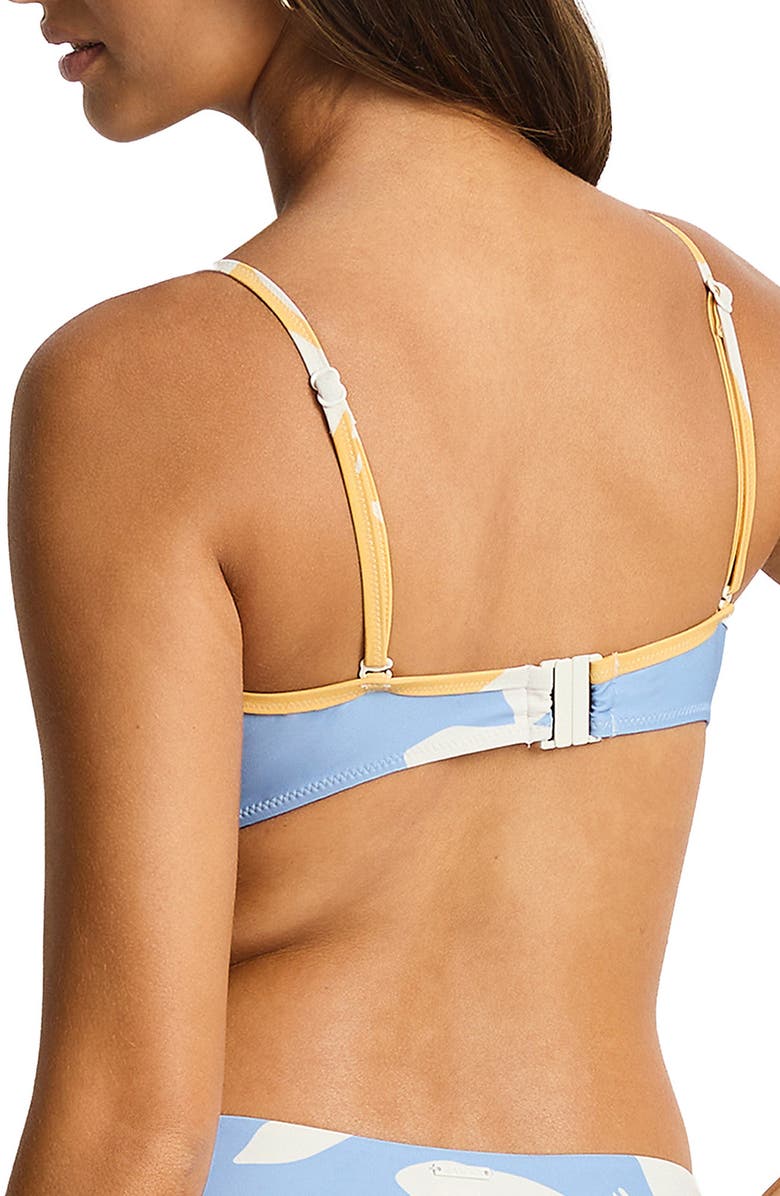 Sea Level Gilli Square Neck Bikini Top, Alternate, color, Blue Multi