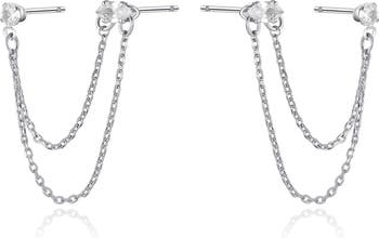 ピアス HANGING CHAIN PIERCED EARRING Dangle Chain Hidden Helix, Helix Chain, Chain Piercing