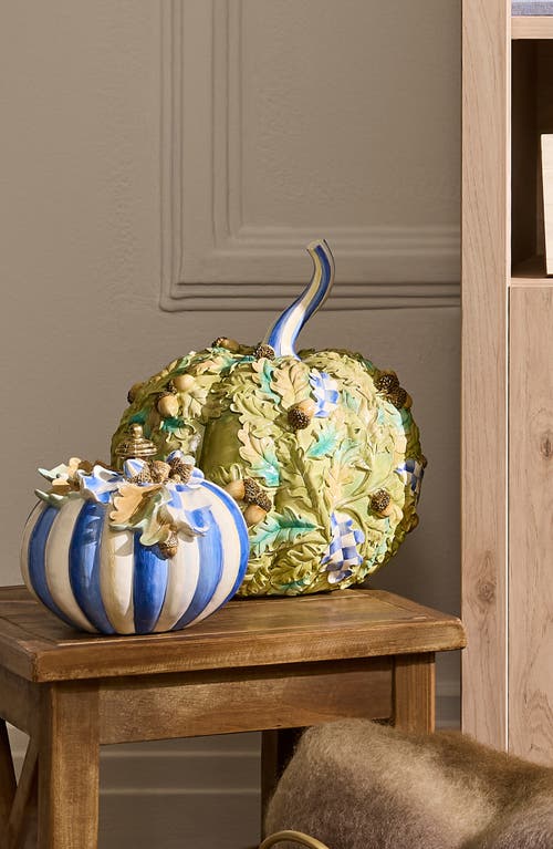 Mackenzie-childs Mackenzie Childs Royal Autumn Acorn Large Pumpkin In Green