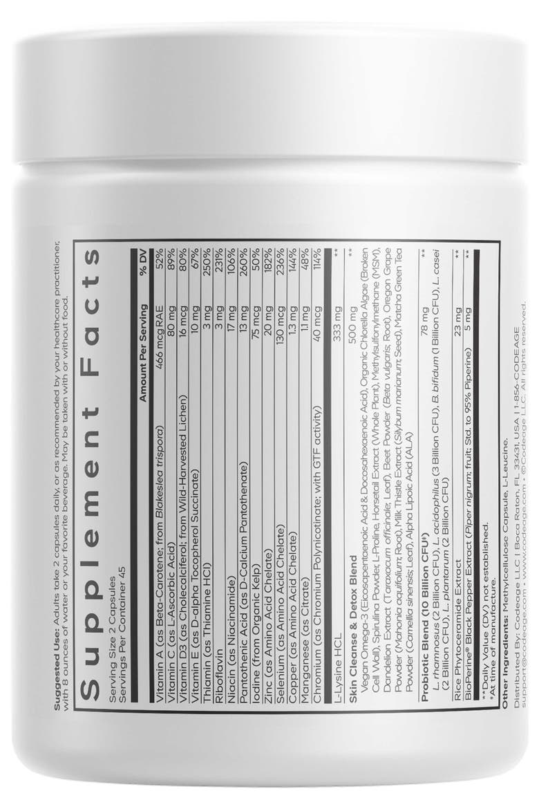 Clearface Pantothenic Acid & Niacin Vitamins Supplement, Alternate, color, White