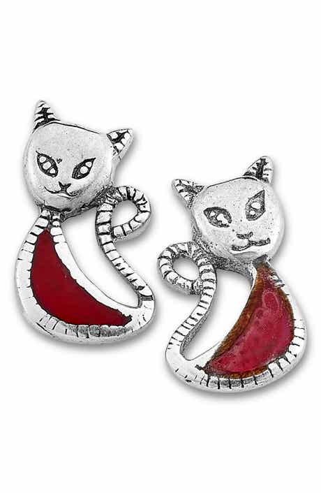 SAMUEL B. Cat Stud Earrings