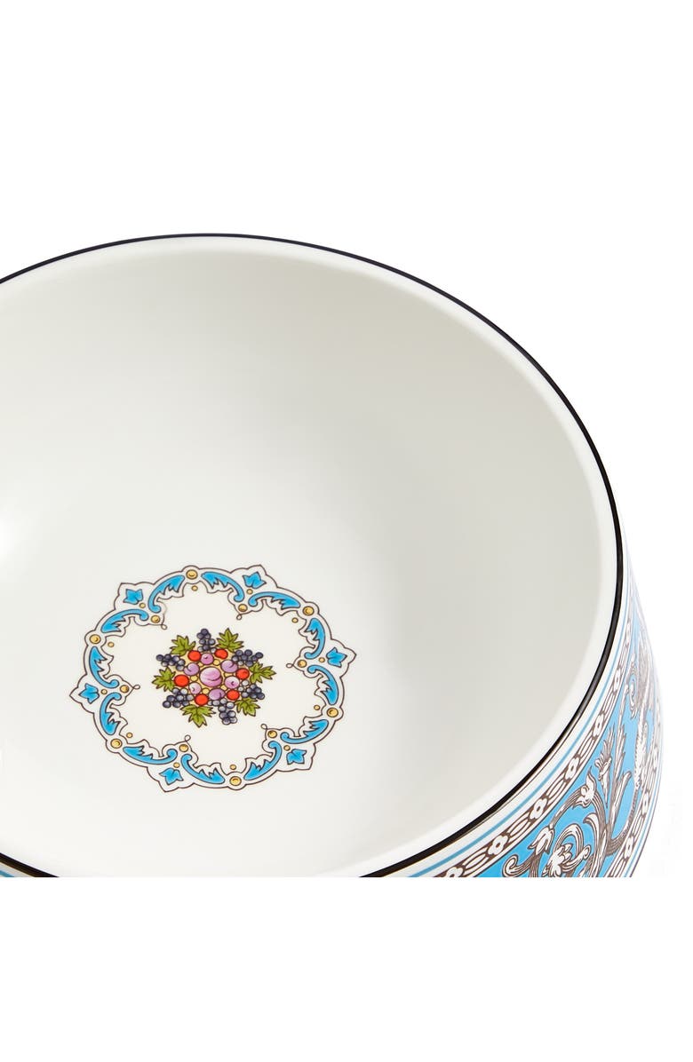 Wedgwood Florentine Pet Bowl, Alternate, color, Turquoise
