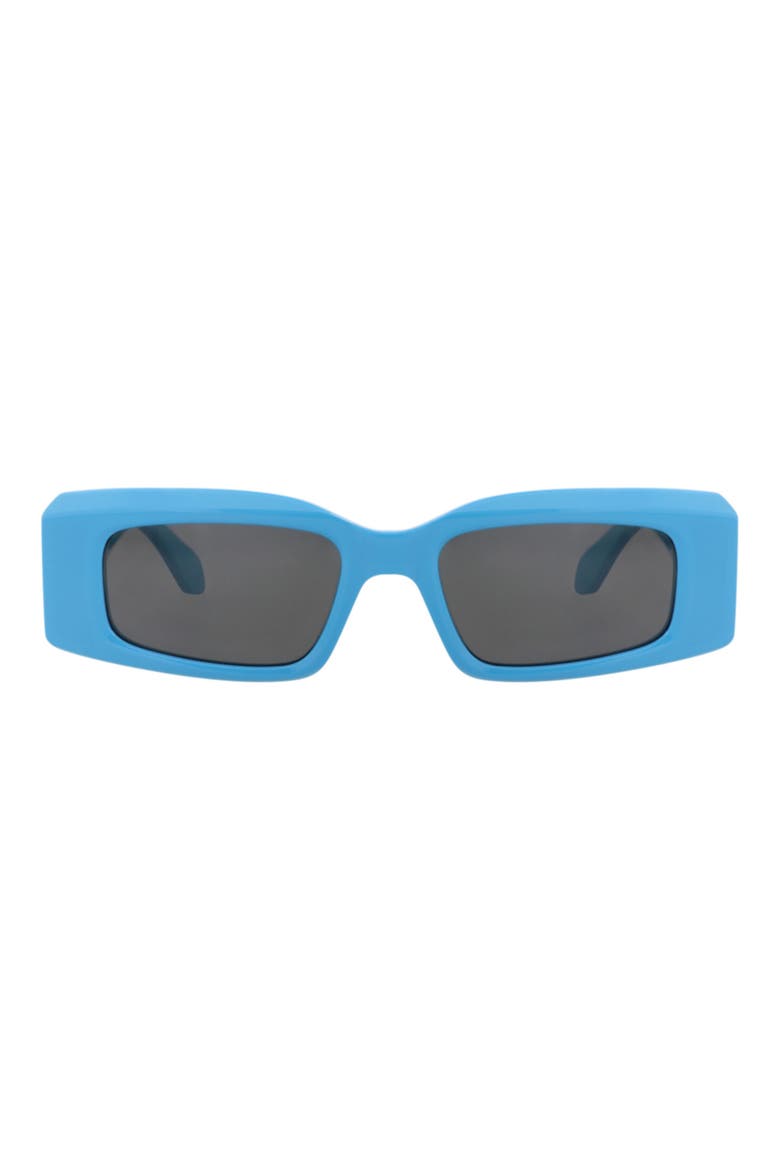 53mm Rectangular Sunglasses, Main, color, LIGHT BLUE LIGHT BLUE GREY