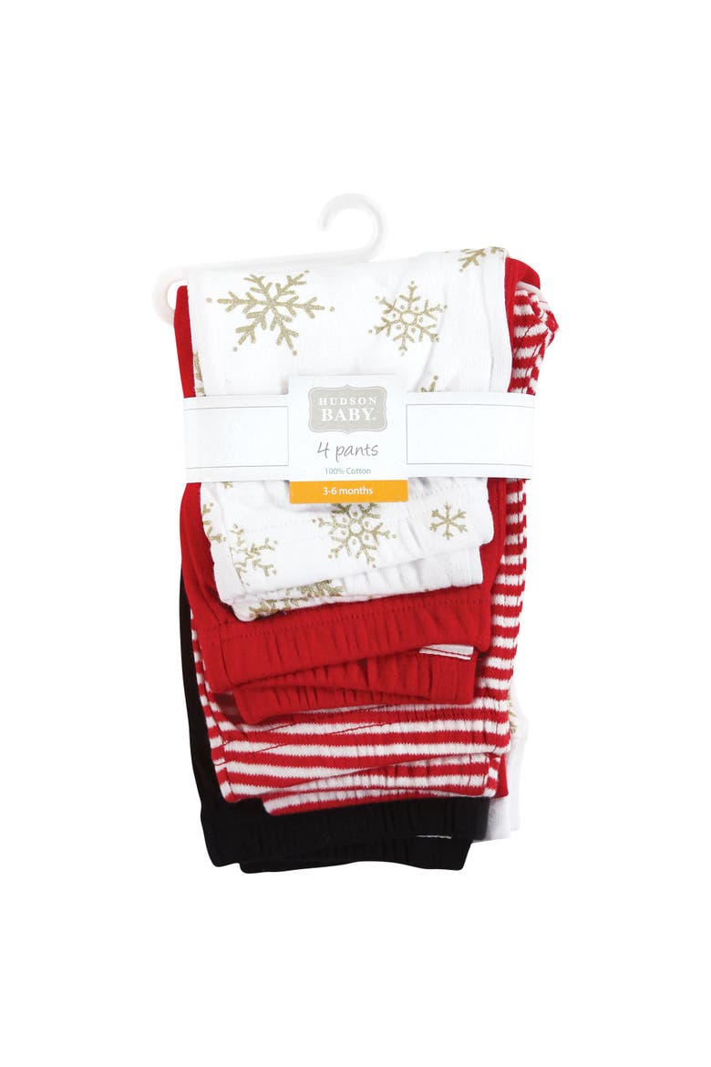 Cotton Legwear for Every Body, Alternate, color, Gold Snowflake