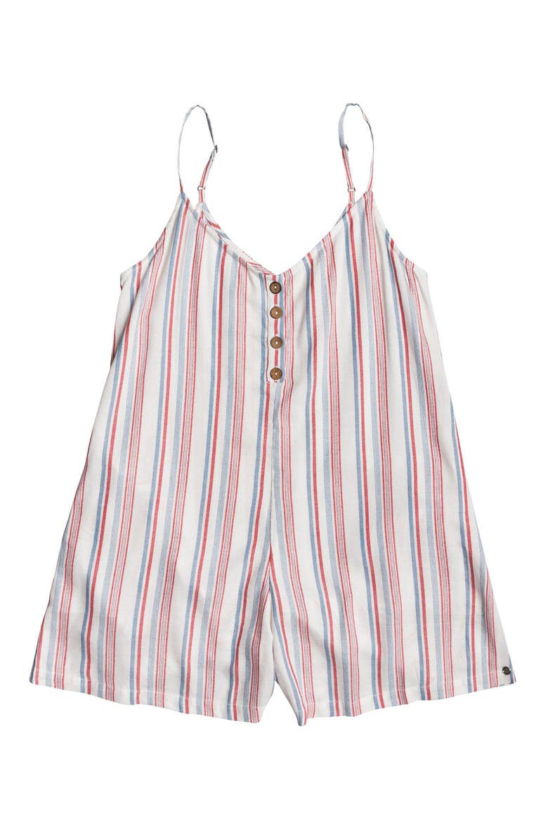 Coconut Sunshine Stripe Romper, Alternate, color, BLUE HEAVEN STARS STRIPES