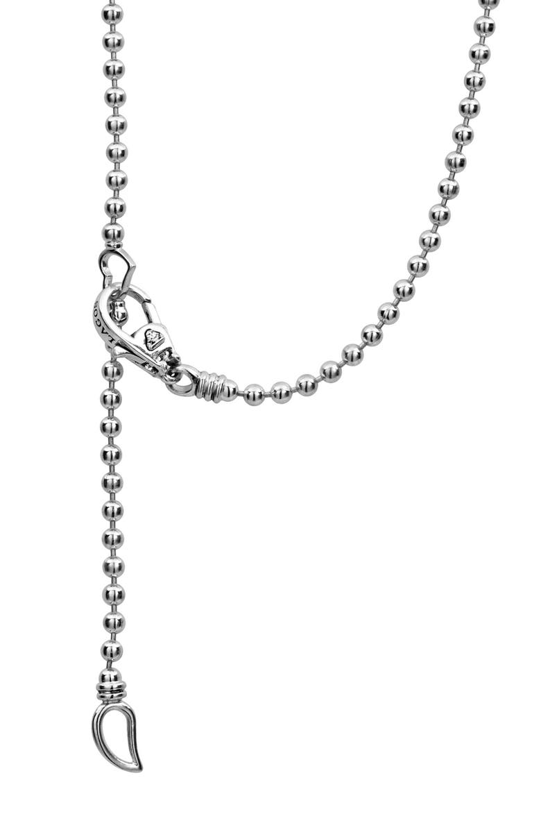 LAGOS Caviar Spark Diamond Pendant Necklace, Alternate, color, Silver/ Diamond